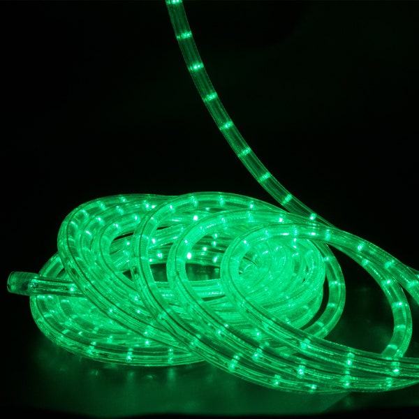 LED Rope Light, Green, 2 Metre - 100 Metres Lengths, Outdoor Christmas Lights / Xmas Lights, Garden Lights, Decorative, Wedding, Home