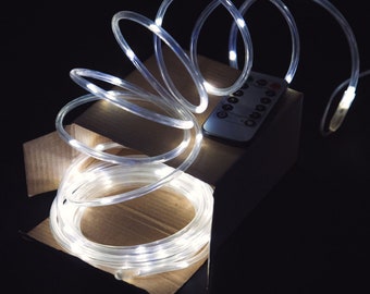 Battery-Operated 5 Metre Cool White LED Rope Lights. Home. Garden. Occasion. Wedding. Christmas