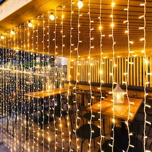 LED Curtain Lights, Warm White, Various Drop x Various Widths, Fantastic Wedding Lights, Christmas Lights, Occasion Lights, Indoor/Outdoor