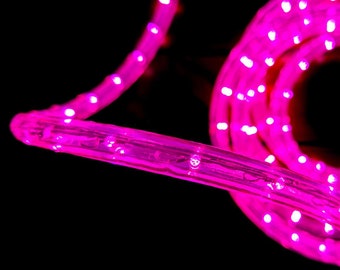 LED Rope Light, Pink, 2 Metre - 100 Metres Lengths, Outdoor Christmas Lights / Xmas Lights, Garden Lights, Decorative, Wedding, Home