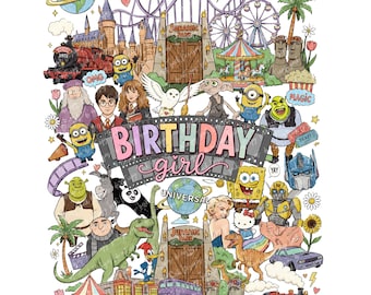 Vacaciones en parques temáticos de Universal Studios para niñas - viaje de chicas - vacaciones familiares