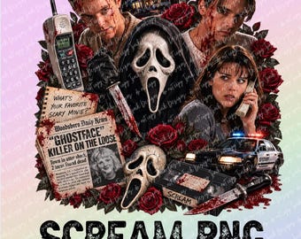 Ghostface Scream Png - Stu Macher Billy Loomis Sidney Prescott Caset Becker horror film slasher projekt koszulki / opakowanie na kubek halloween