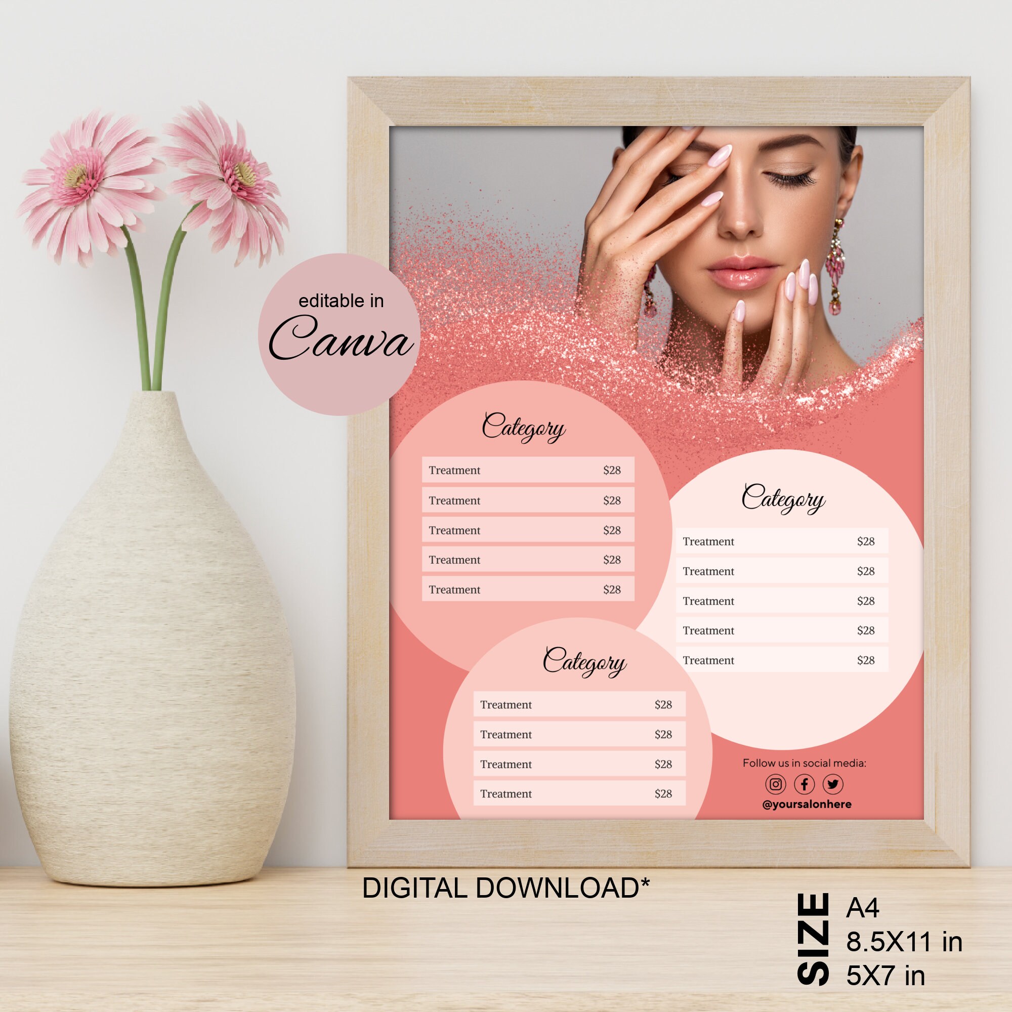 Editable Esthetician Price List Template Beauty Salon Etsy Editable Esthetician Price List Template Beauty Salon Etsy