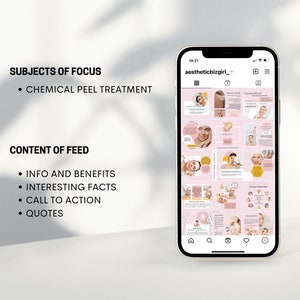 Editable Chemical Peel Instagram Post Template, Facial IG Feed, Skin Care Social Media Post, Beauty Salon Insta, Esthetician Template, Canva image 2