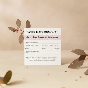 Laser Hair Removal Client Intake Forms, Editable in Canva Template, Esthetician Consultation Form, Beauty/ Spa Salon, Aftercare Cards image 9