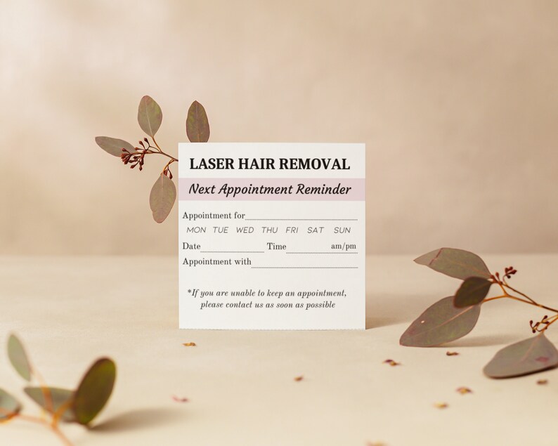 Laser Hair Removal Client Intake Forms, Editable in Canva Template, Esthetician Consultation Form, Beauty/ Spa Salon, Aftercare Cards image 9