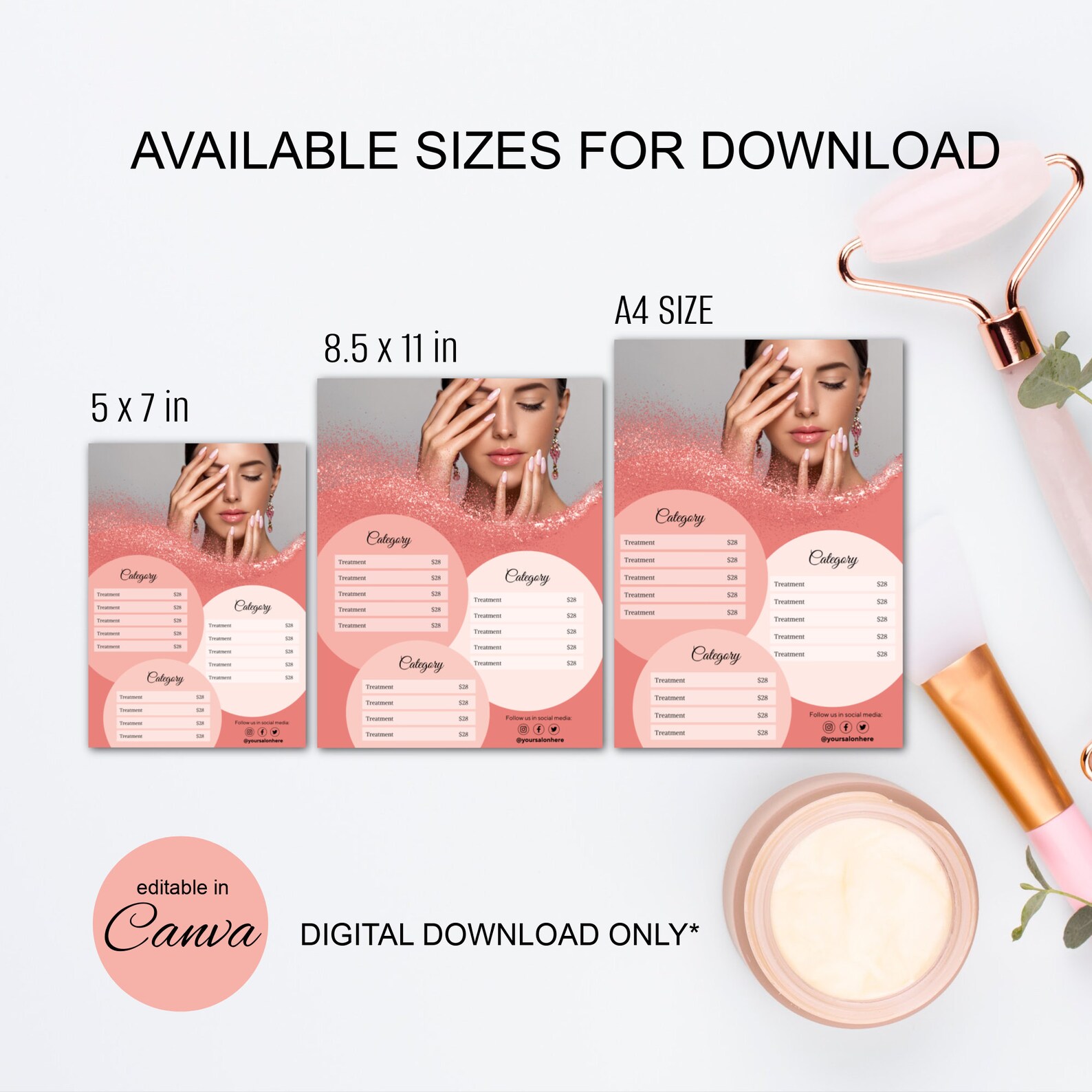 Editable Esthetician Price List Template Beauty Salon Etsy Editable Esthetician Price List Template Beauty Salon Etsy