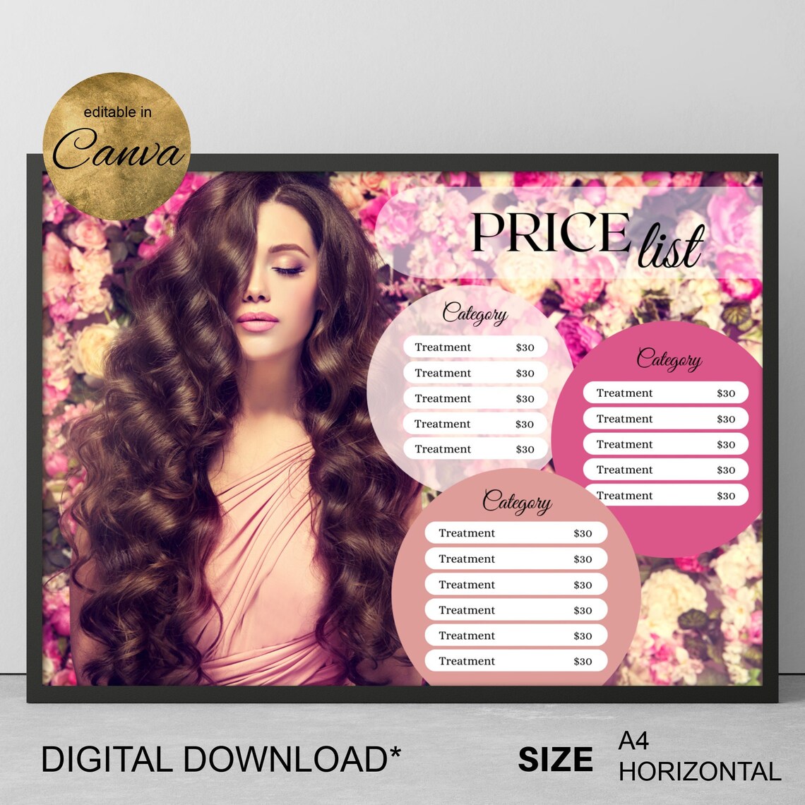Hair Stylist Price List Template Beauty Salon Template - Etsy