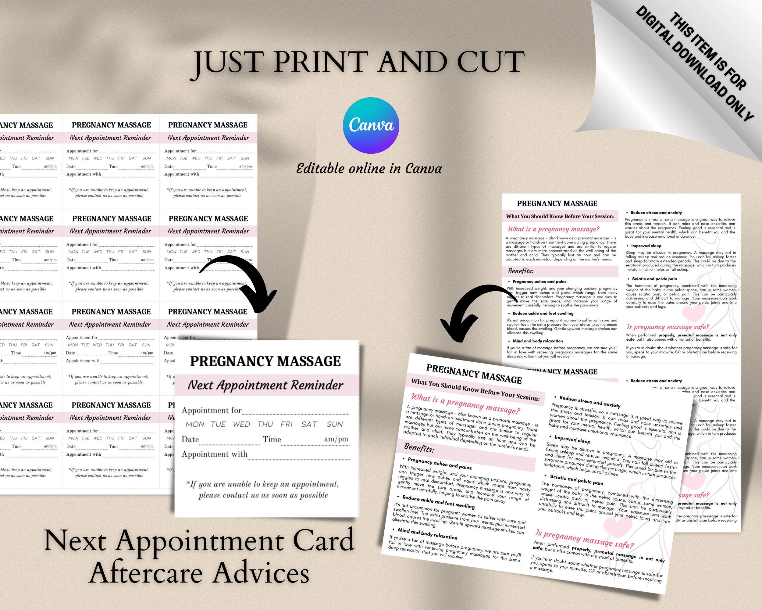 Pregnancy Massage Client Intake Forms, Editable Prenatal Consultation ...