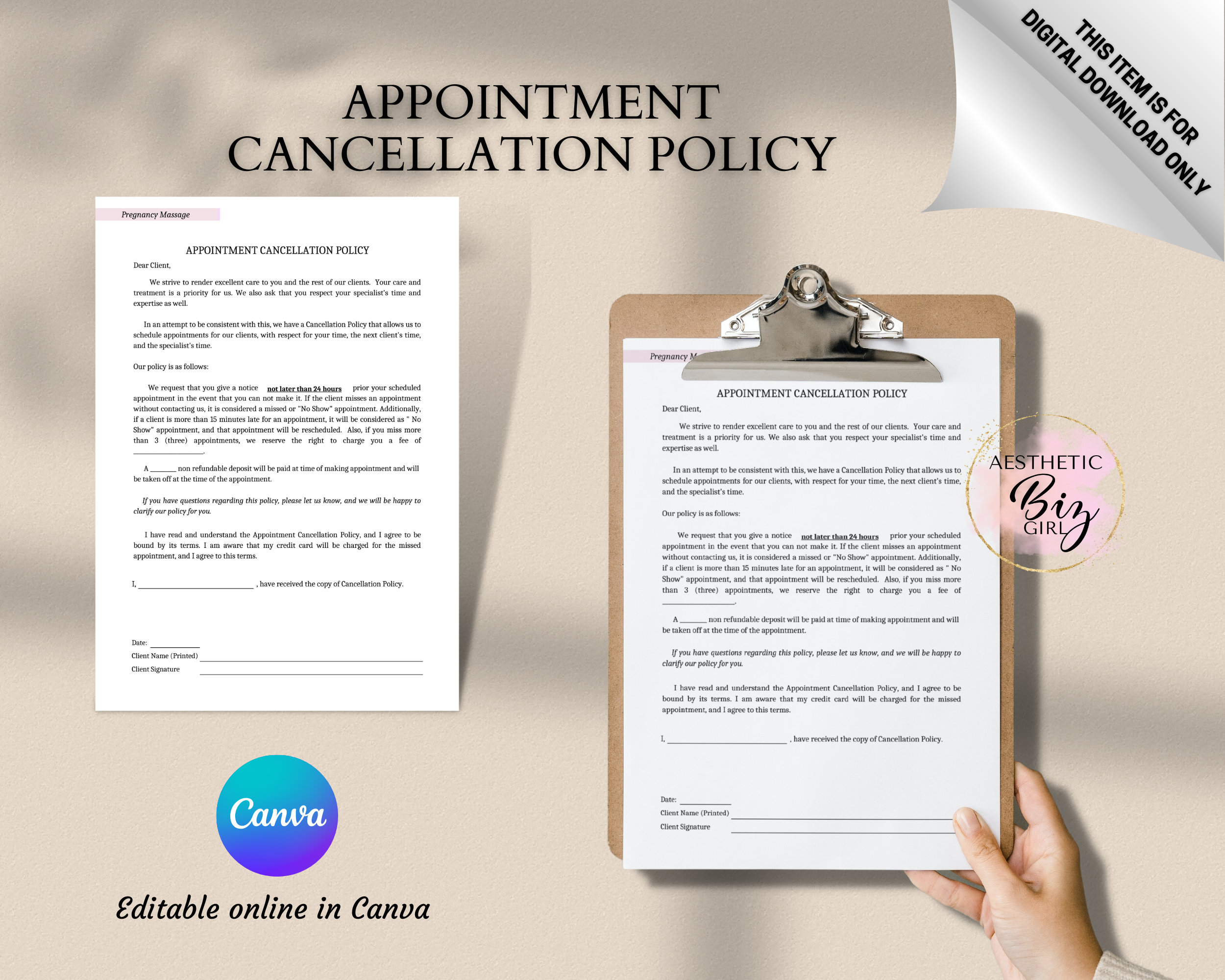 Pregnancy Massage Client Intake Forms, Editable Prenatal Consultation ...