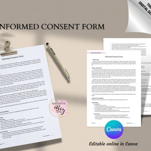 Laser Hair Removal Client Intake Forms, Editable in Canva Template, Esthetician Consultation Form, Beauty/ Spa Salon, Aftercare Cards image 4