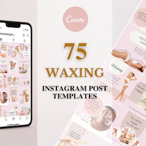 Waxing Instagram Templates | Hair Removal Insta Post Templates | Esthetician Social Media Post Templates | Beauty Business Template