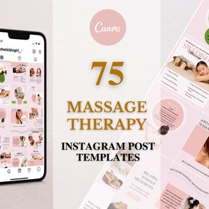 Massage Instagram Template | Massage Therapist Social Media Posts | Hot Stone Massage | Deep Tissue | Spa Instagram Posts | Aromatherapy