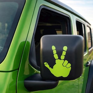 Jeep Wave Hands Set of 2 | Jeep Inspired Vinyl Decal | Car Mirror Decals