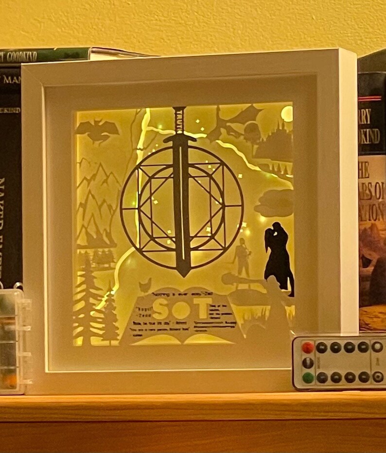 Sword of Truth Silhouette Lighted Shadow Boxcustom Shadow Etsy