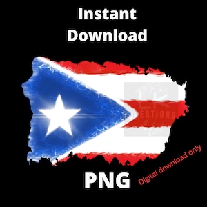 Puerto Rico Flag - Digital PR Art - Boricua PNG Flag, Puerto Rican Flag Digital, PR Flag for Sublimation and Print, Boricua Art png