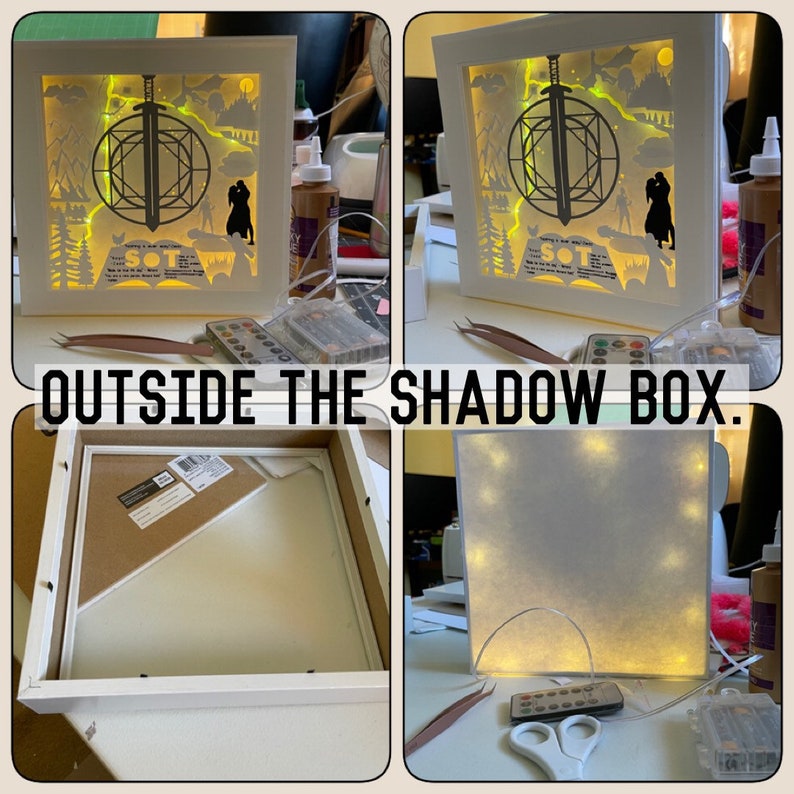 Sword of Truth Silhouette Lighted Shadow Boxcustom Shadow Etsy