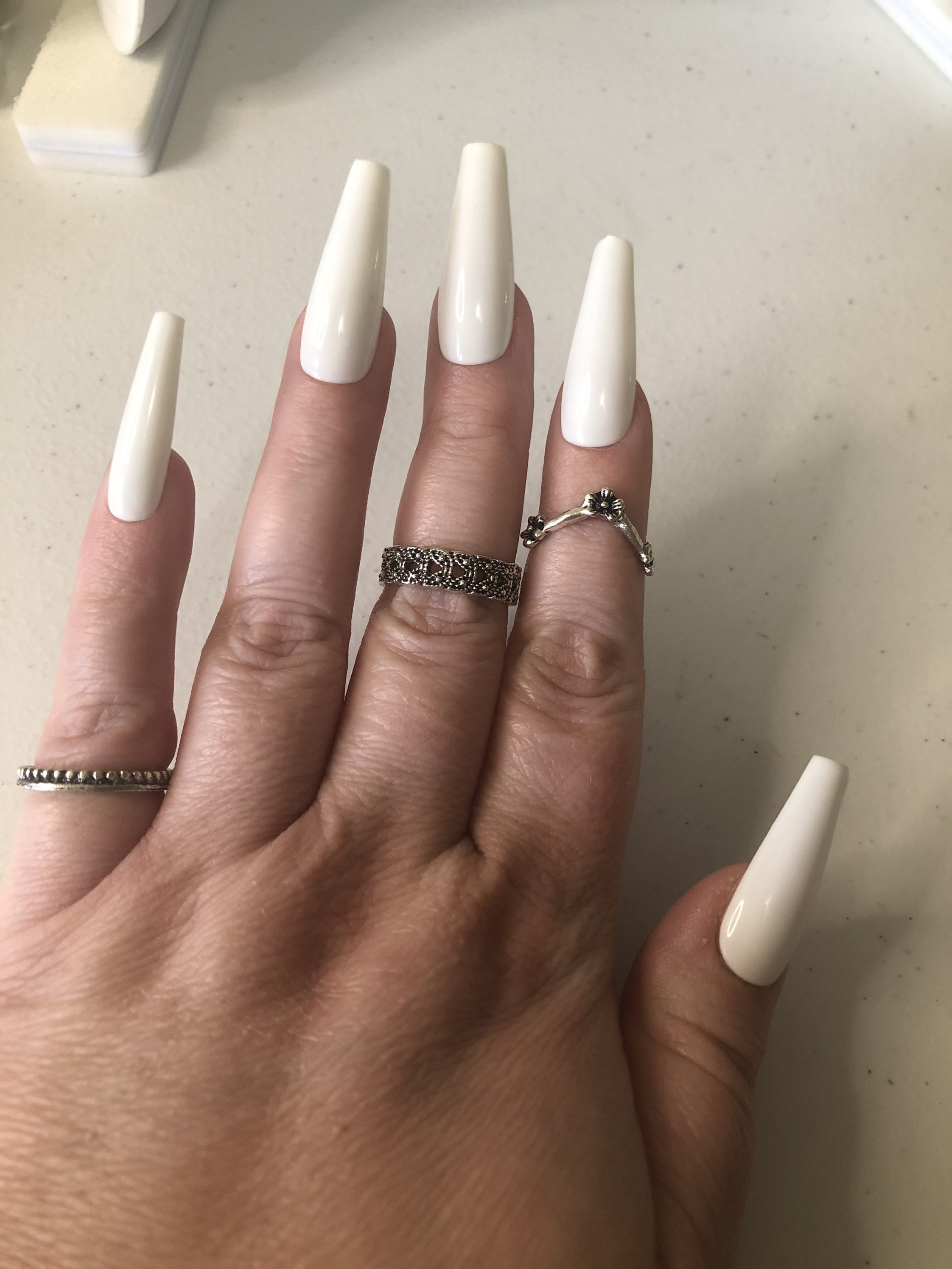 Perfect White Press On Nails Etsy
