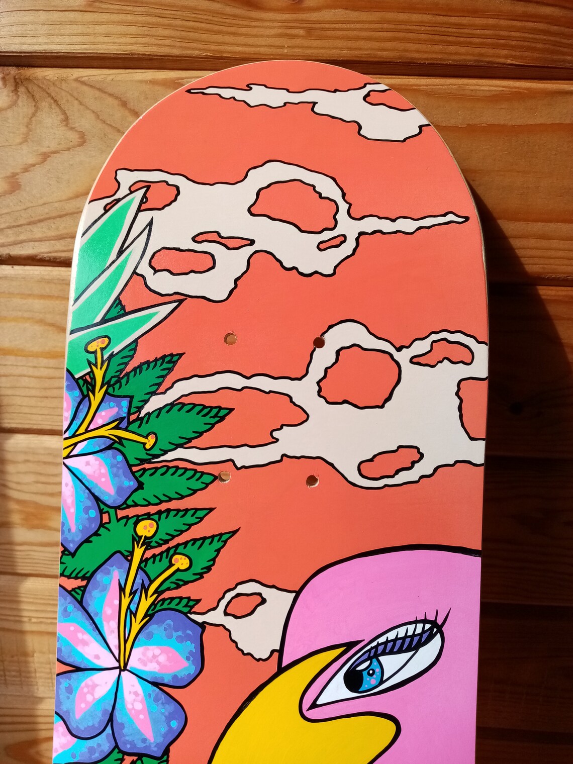 Flamingo Skate Deck Skateboard Wall Art - Etsy