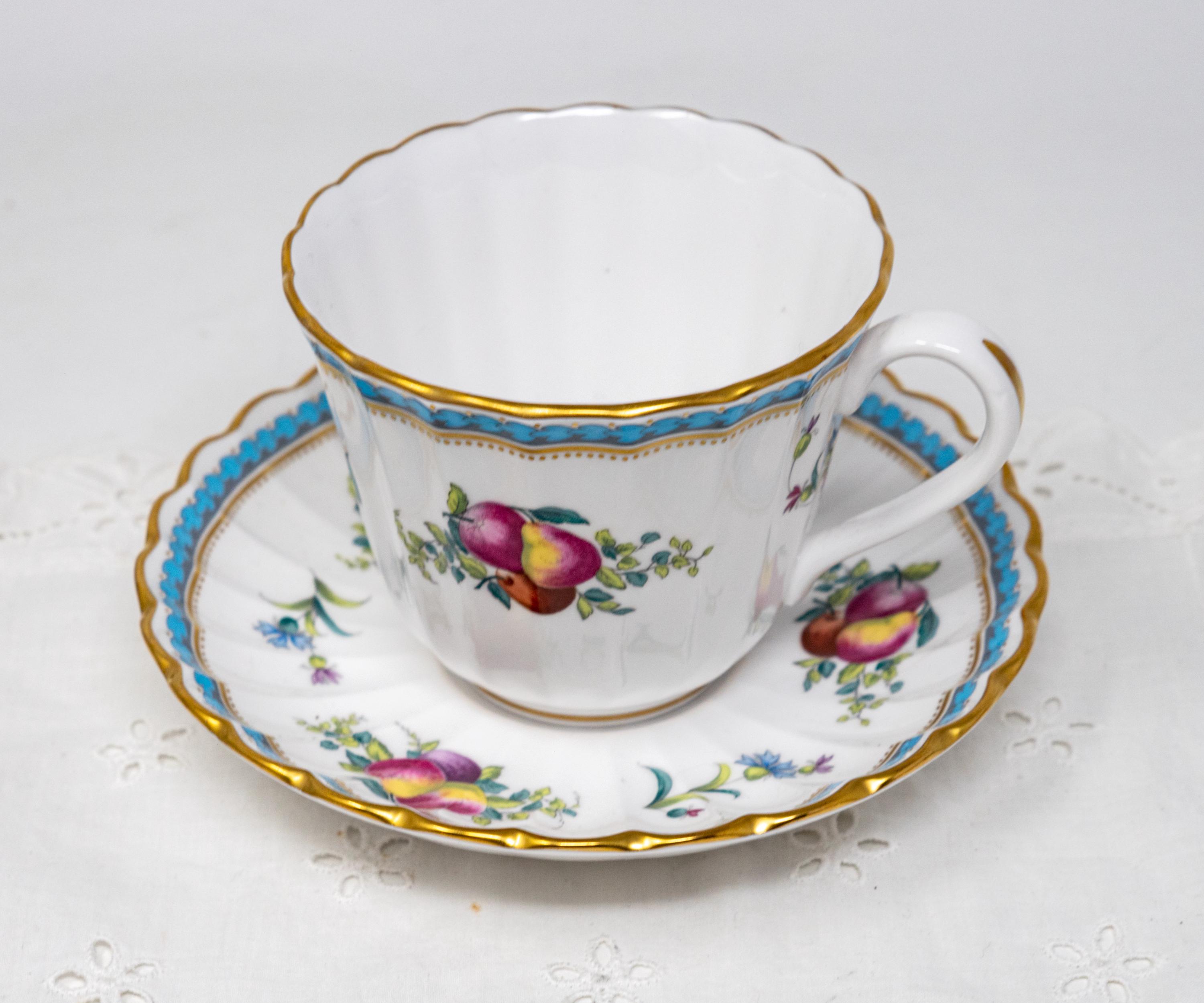 Spode　TRAPNELL SPRAYS　金縁金彩　カップ&ソーサー　ケーキ皿 SpodeTRAPNELL SPRAYS金縁金彩カップ&ソーサーケーキ皿