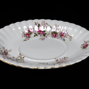 Replacement: Royal Albert &quot;Lavender Rose&quot; orphan underplate for gravy boat, vintage bone china