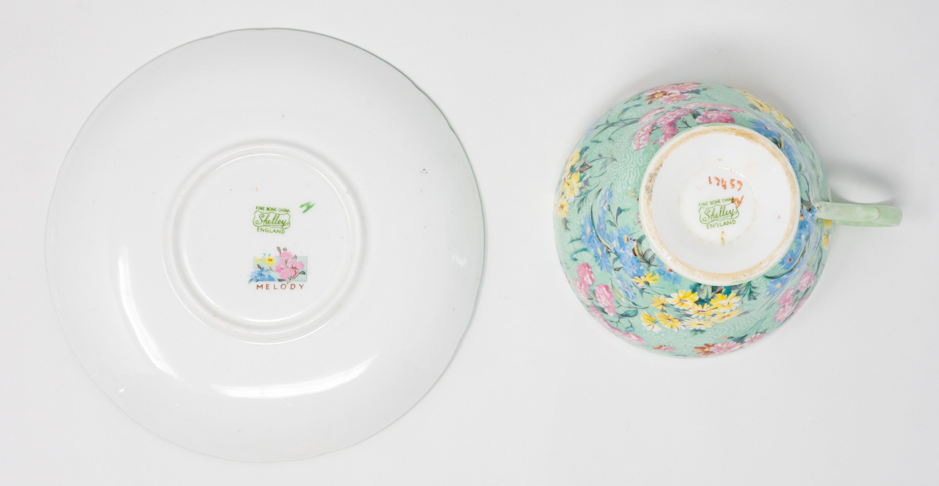 Vintage Shelley melody Teacup and Saucer Floral Etsy