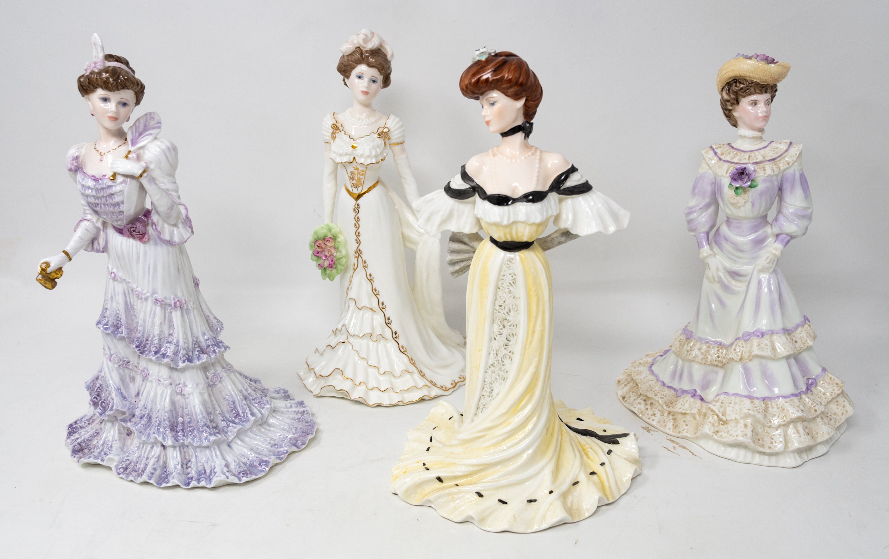 Coalport Golden Age Figurine: Vintage Bone China Lady, C.1987