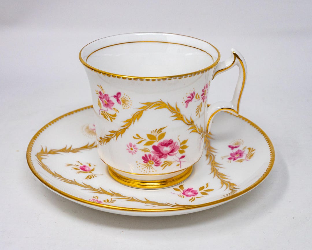Royal Chelsea Teacup and Saucer Set, Vintage Bone China Made in England ...