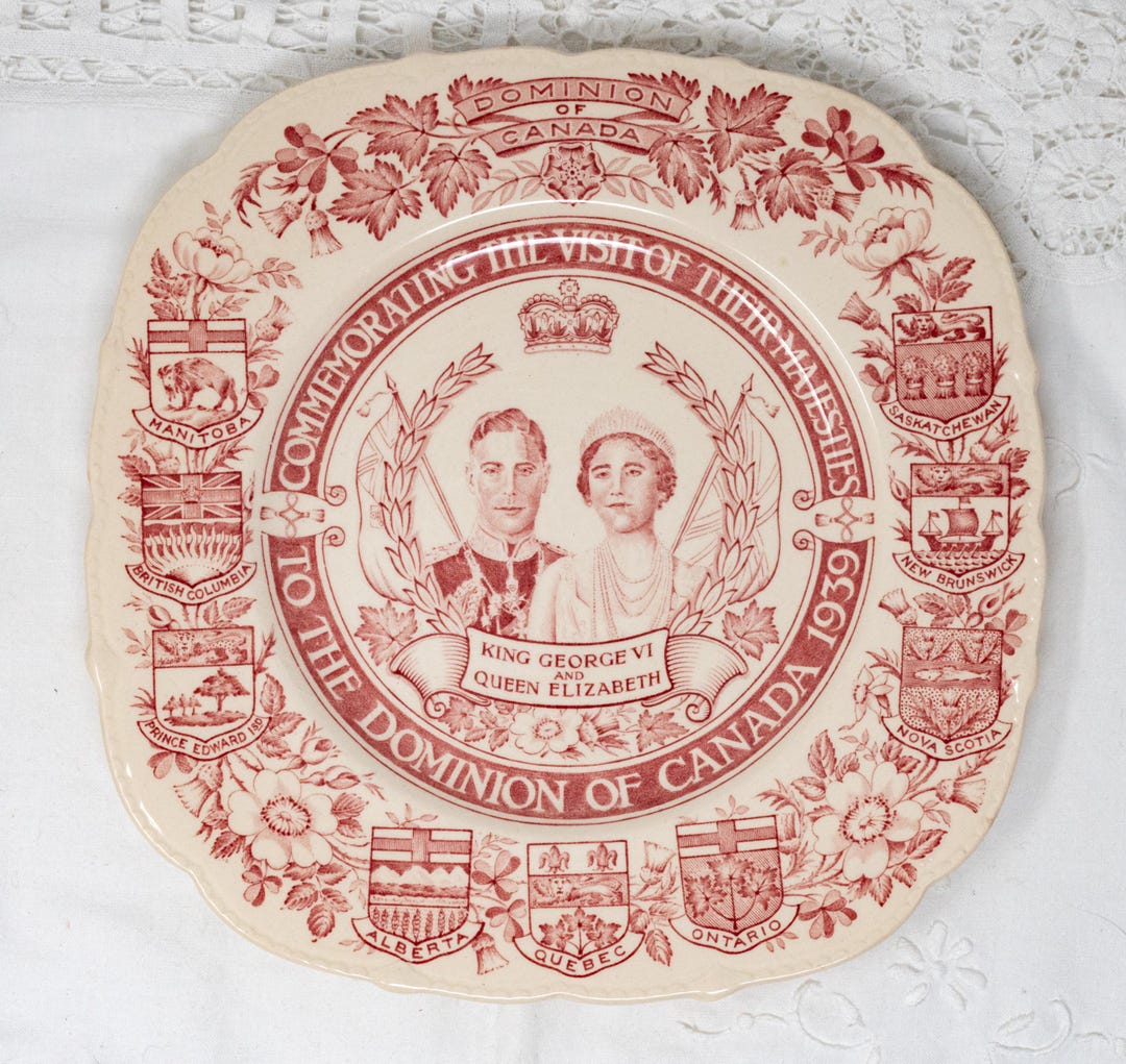 Visit Plate 1939 Royal Visit Canada Plate: King George VI & Queen Elizabeth - Etsy