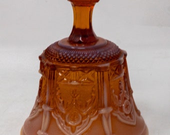 Fenton "Sable Arch" art glass opalescent bell, vintage glassware made in the US
