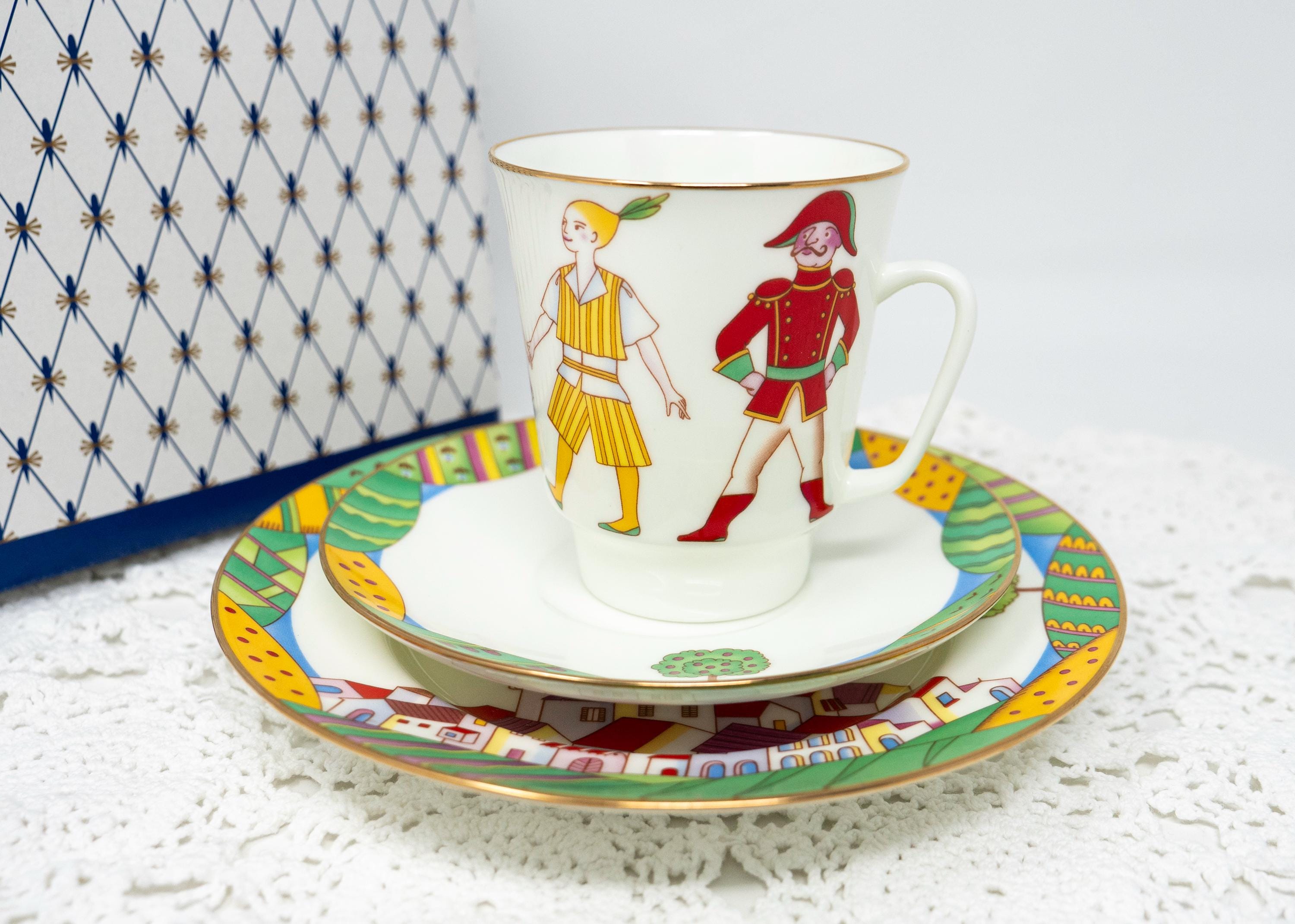 Imperial Porcelain Factory (lomonosov) Trio Set in Original Box