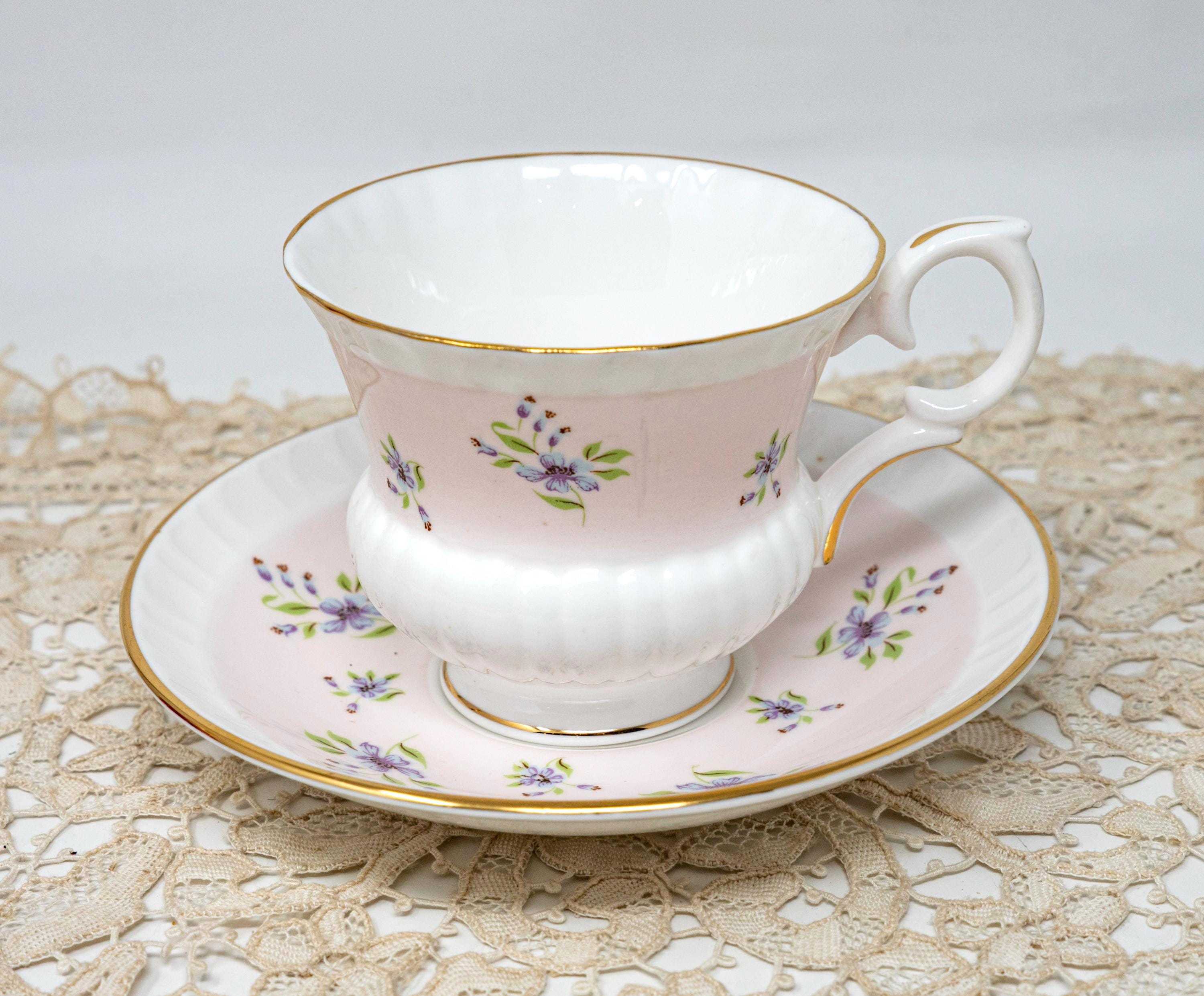 Vintage Crown Staffordshire Soft/pale Pink Fine Bone China Teacup 
