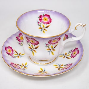Royal Albert teacup and saucer set, vintage bone china made in England, pattern #4469