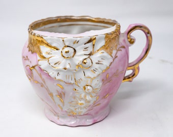 Antique hand-painted mustache teacup