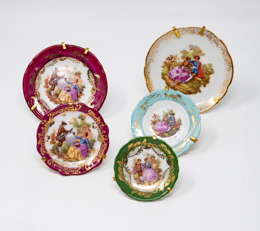 Selection of Vintage Limoges Miniature Plates With Plate Etsy