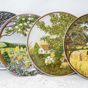 Vintage Villeroy & Boch Heinrich Porcelain Plates: Seasons Series Set