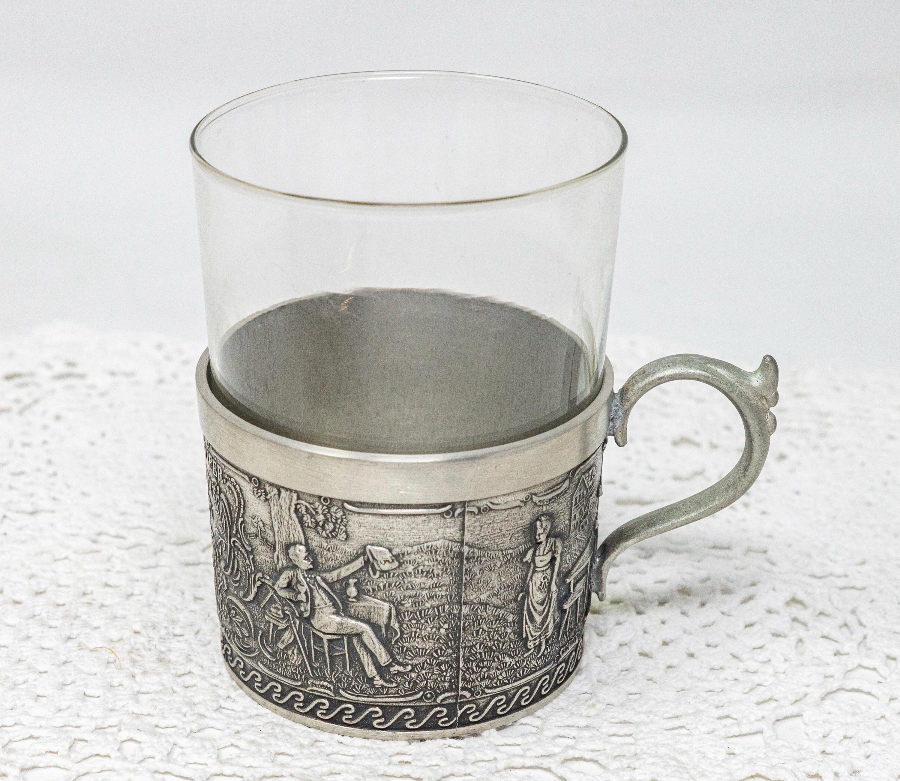 【最高品質の錫】100年前ドイツアンティーク ピューター 95%刻印 700g Zinn 95 Pewter Glass - Etsy