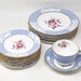 Ensemble Théière Et 6 Tasses Chocolat Prussia Royal Rudolstadt - Motif Houx Et Roses Noël - Occasion