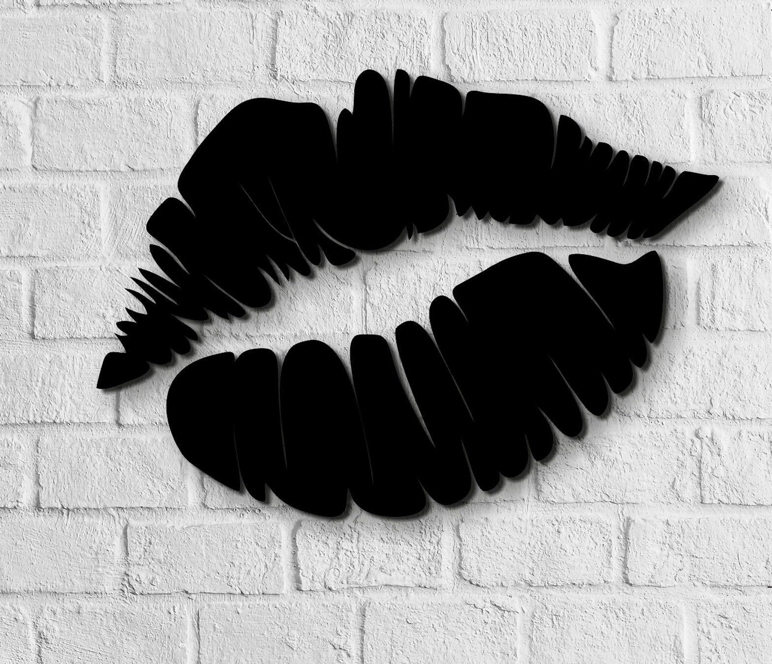 Lips Wall Poster Custom Lips Wood Wall Decor Lips Gift Etsy