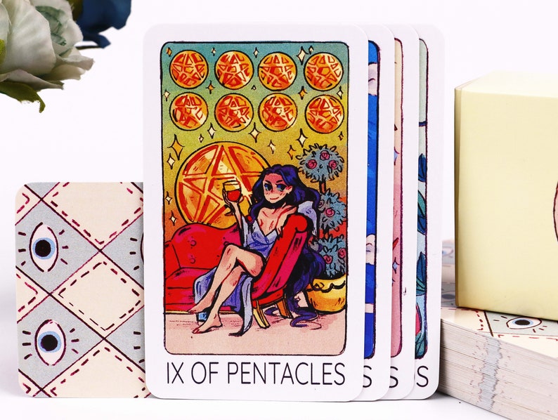 Cute tarot deck with book for beginners Pretty tarot cards Etsy