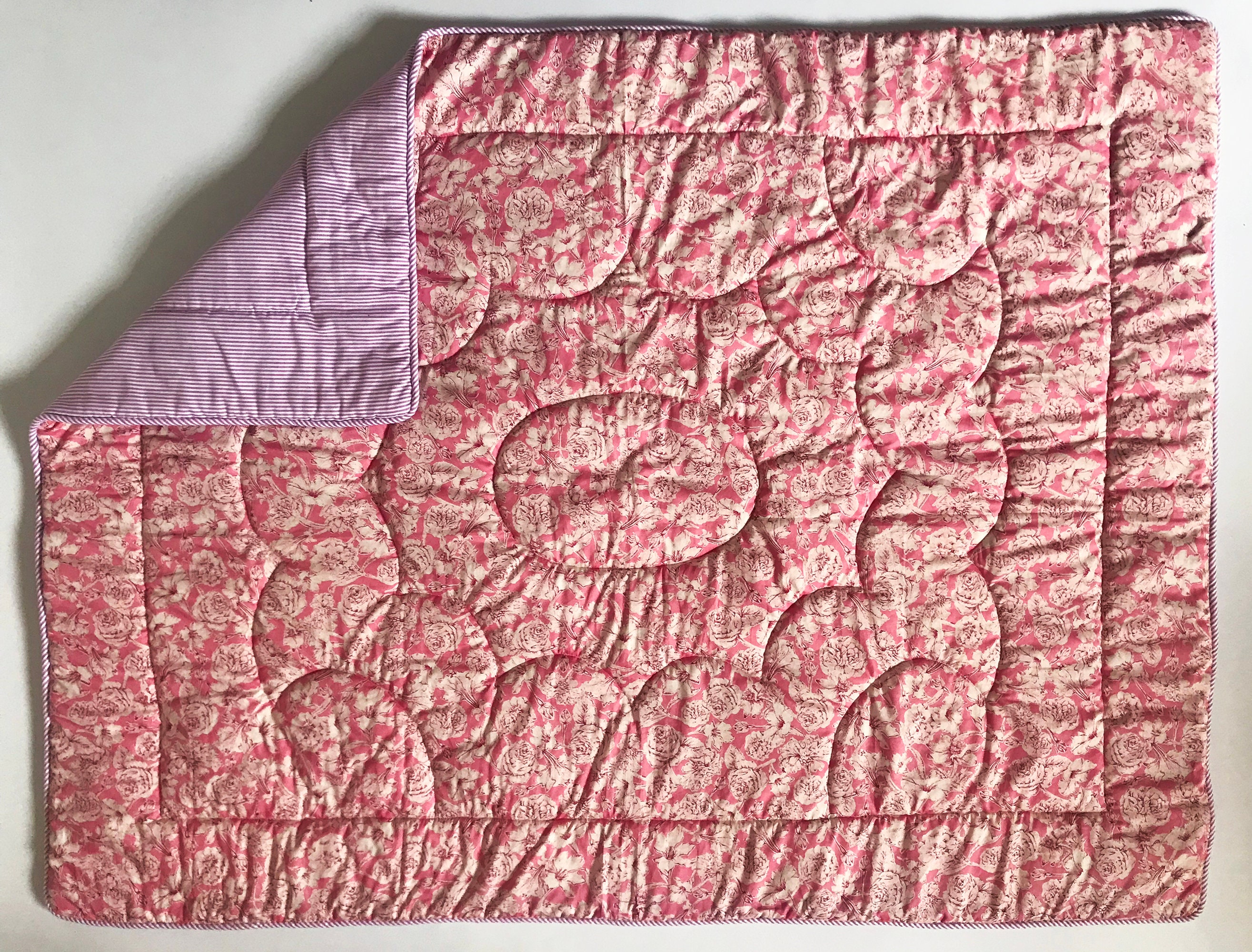 Quilted Baby Cot Blanket Eiderdown Style Etsy UK