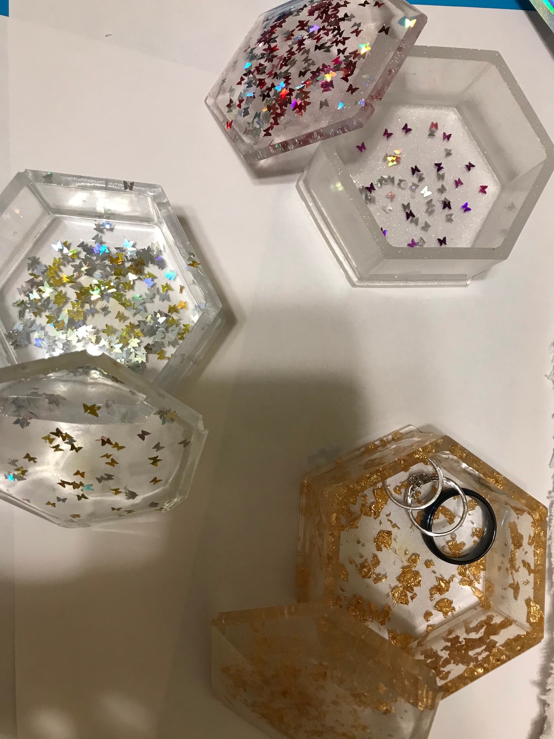 RESIN JEWELRY BOXES Etsy