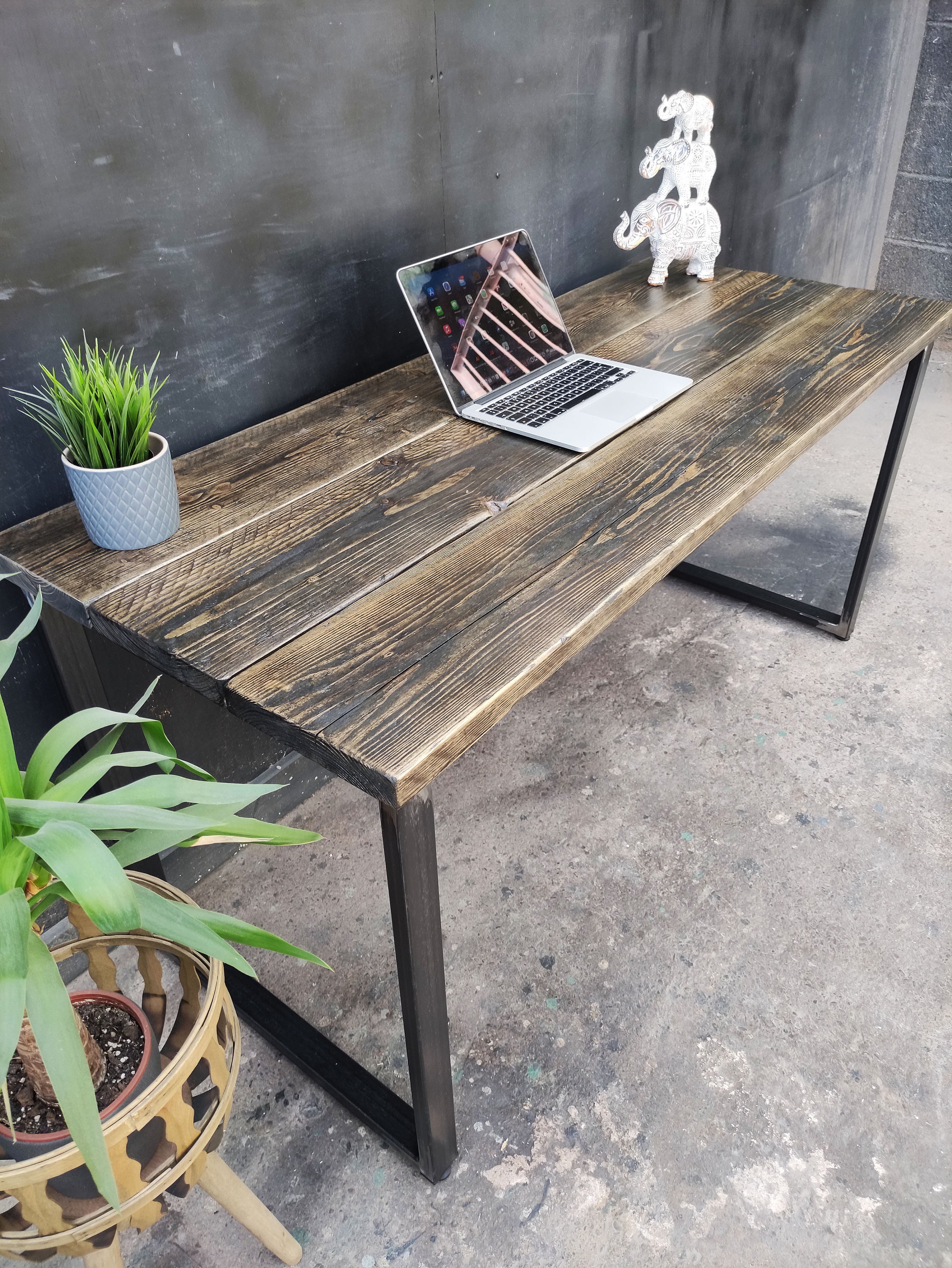 Industrial Style Desk Reclaimed Wood Desk Rustic Desk | Etsy UK