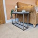Light GREY Side Table Coffee Table Reclaimed Wood and Steel Handmade ...