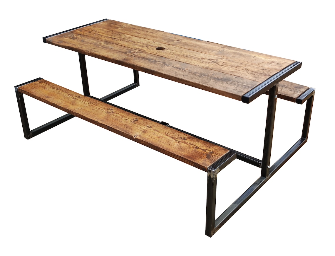 Industrial Style Garden Furniture Picnic Style Outdoor Pub Etsy