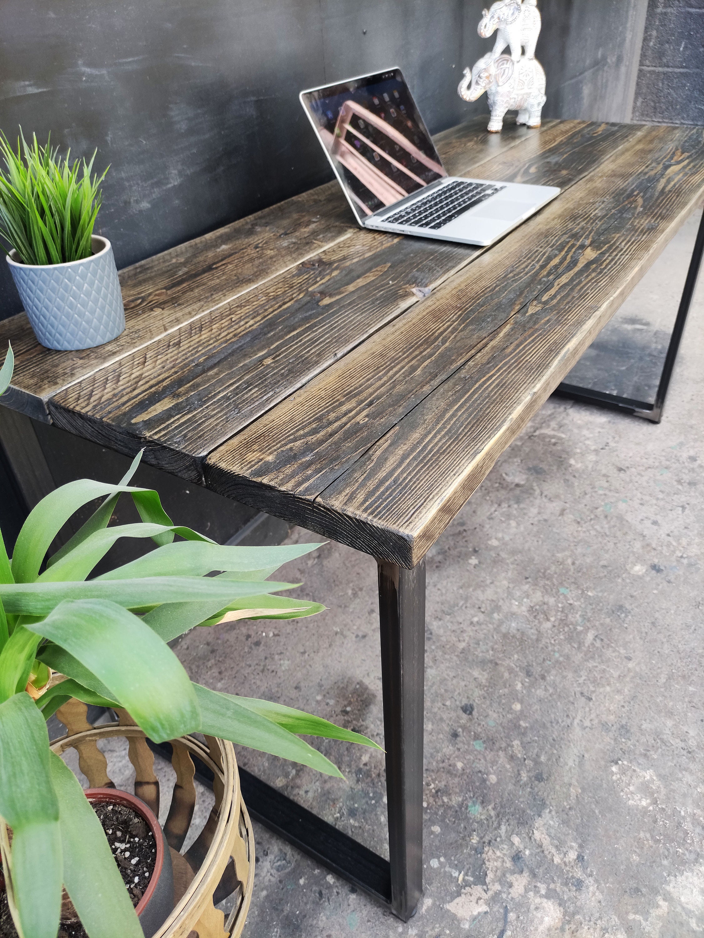 Industrial Style Desk Reclaimed Wood Desk Rustic Desk | Etsy UK