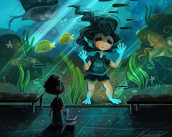 Ilustración personalizada para libros infantiles, ilustración individual, obra de arte personalizada (digital)