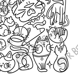 Cat Coloring Page, Coloring Page, Instant Download - Etsy