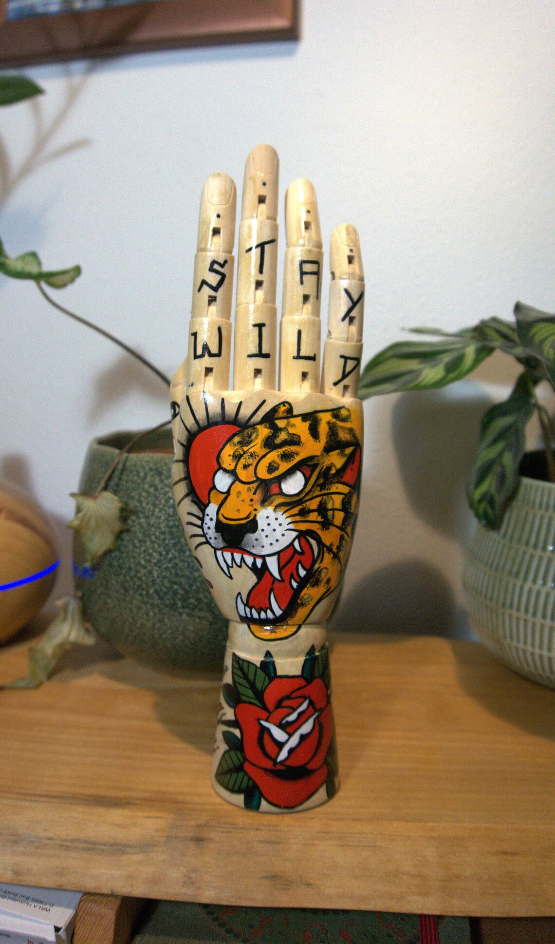 Holz Hand Tattoo Stil Etsy