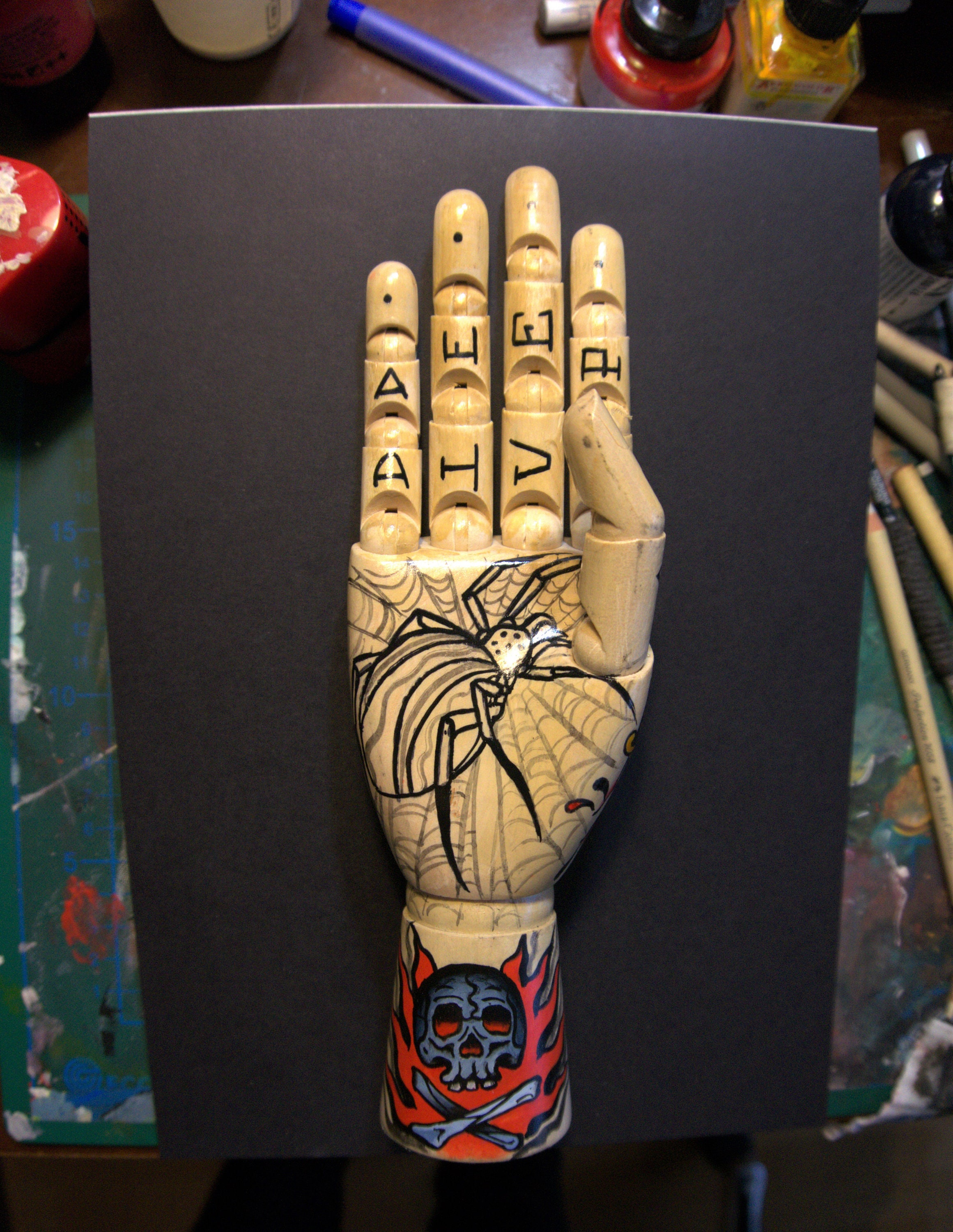 Holz Hand Tattoo Stil Etsy